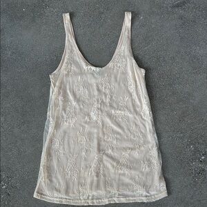 Lace Tank Top in Cream